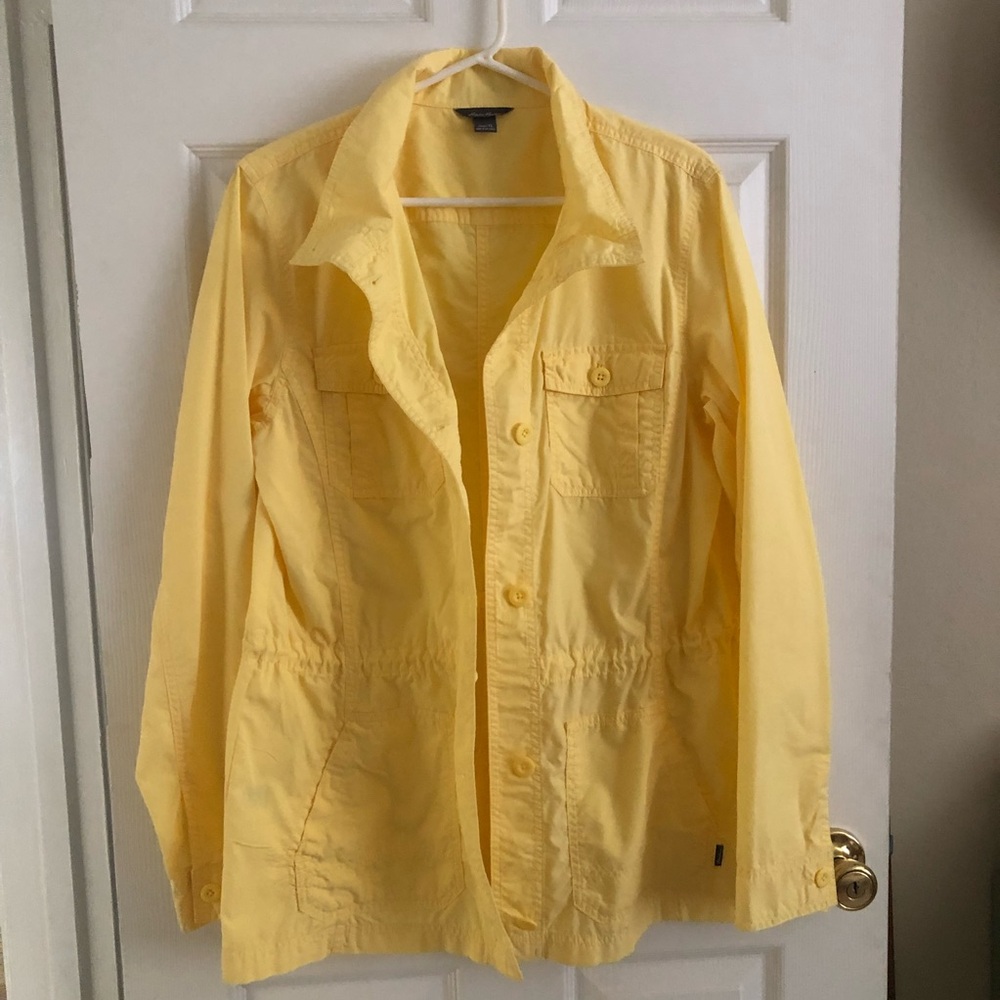 Eddie Bauer Women's Yellow Utility Jacket 
Size Large-T